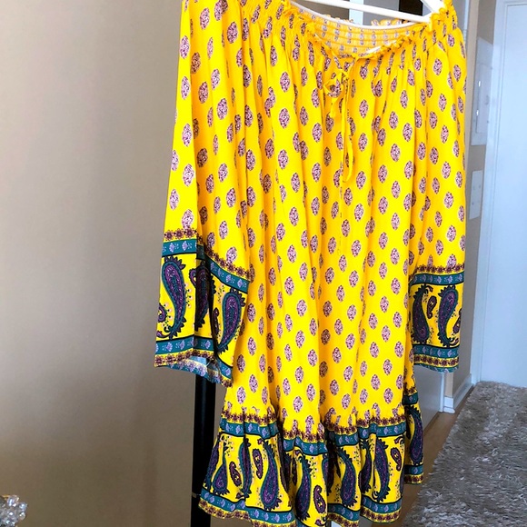 🥰Xhilaration Weekender/Beach🏖 Dress Off shoulder - Picture 2 of 9